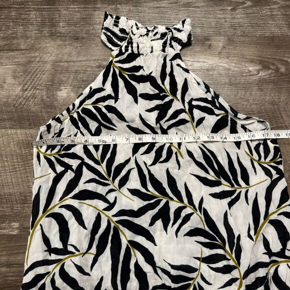 Fever Leaf Print Halter Neck Tank Top Size Large - Picture 4 of 7